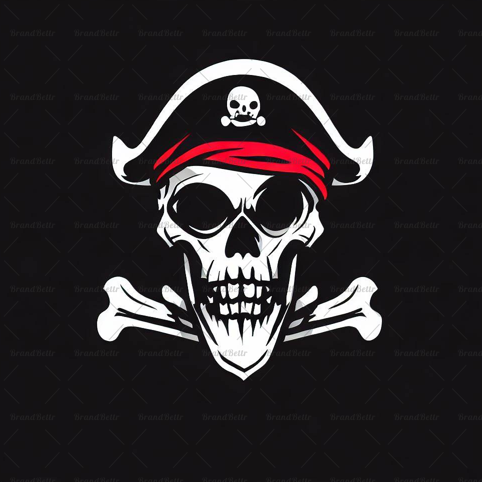 Piratenschädel und gekreuzte Knochen